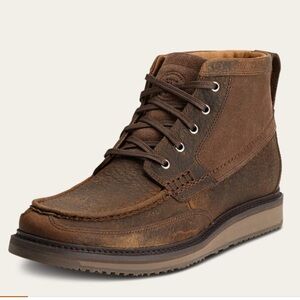 Ariat Lookout Chukka Boots Mens 8.5D Brown Leather Moc Toe Casual Work Boot